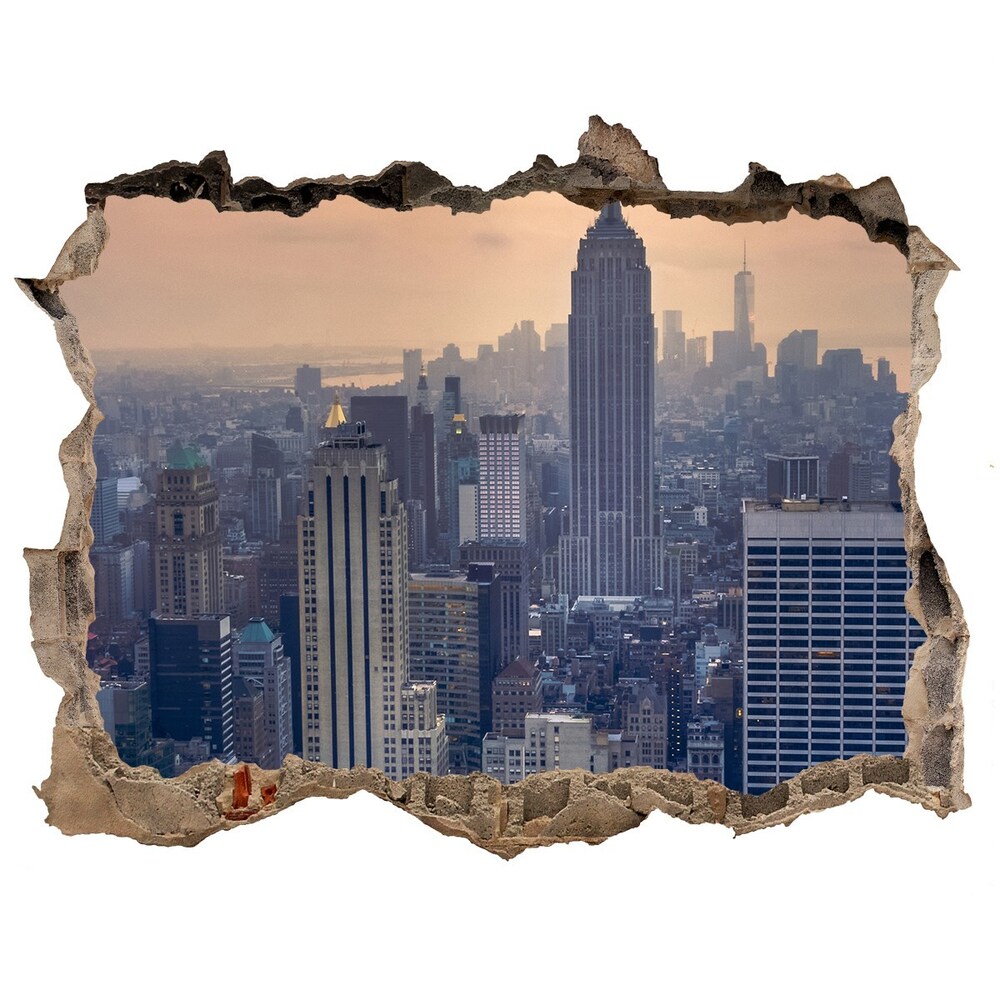 3d lyuk fal dekoráció Manhattan new york city