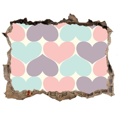 3d lyuk fal dekoráció Szív betonban