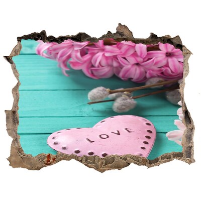 3d lyuk fal dekoráció Egy szeretettel teli szív