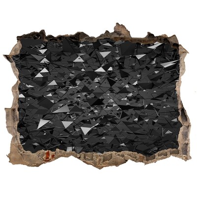 3d lyuk fal dekoráció Fekete mélység a falban