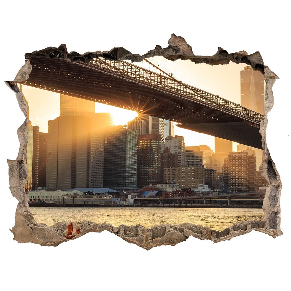 3d lyuk fal dekoráció Brooklyn híd