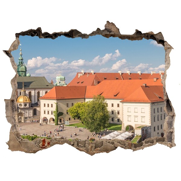 3d lyuk fal dekoráció Krakkó óvárosa