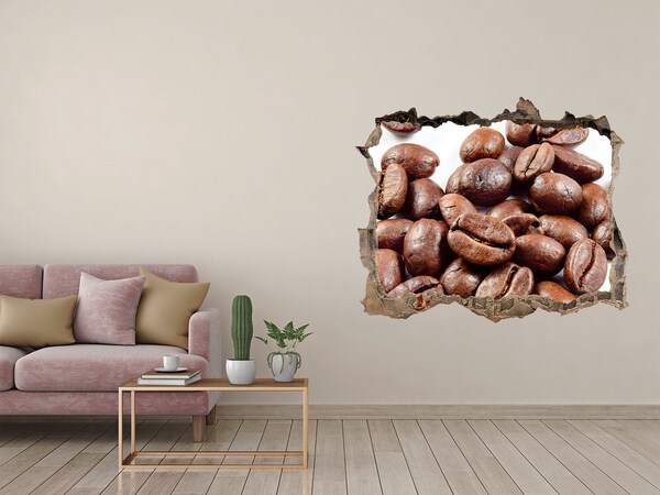 3d lyuk fal dekoráció Kávé egy romos falban