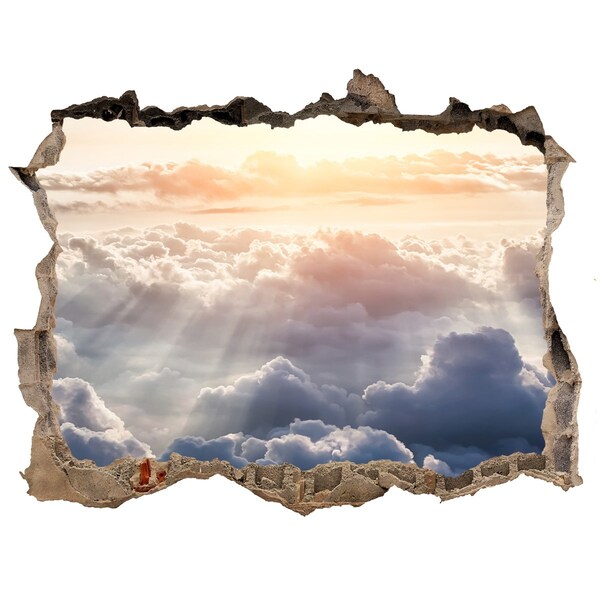 3d lyuk fal dekoráció Az ég tele van felhőkkel