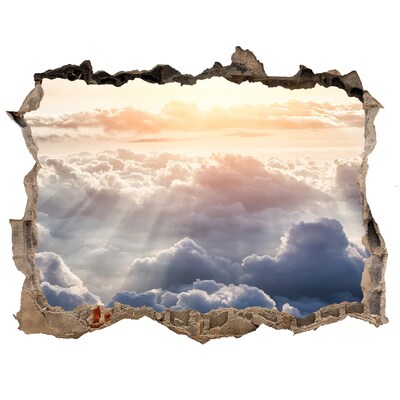 3d lyuk fal dekoráció Az ég tele van felhőkkel