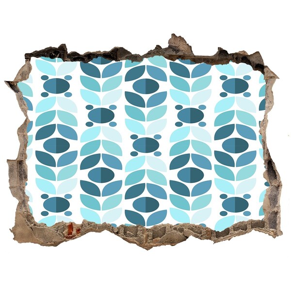 3d lyuk fal dekoráció Lyuk a falban virágminta