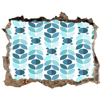 3d lyuk fal dekoráció Lyuk a falban virágminta