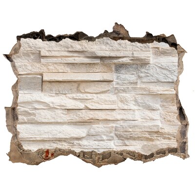 3d lyuk fal dekoráció Sérült fal kőburkolattal