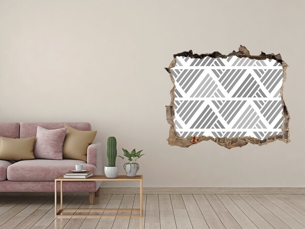 3d lyuk fal dekoráció Geometria a betonban