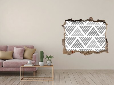 3d lyuk fal dekoráció Geometria a betonban