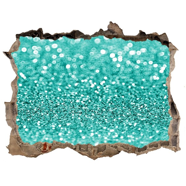 3d lyuk fal dekoráció Csillogó víz egy lyukban a falban