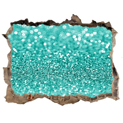 3d lyuk fal dekoráció Csillogó víz egy lyukban a falban