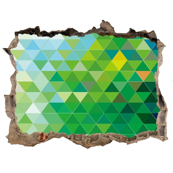 3d lyuk fal dekoráció Zöld táj egy lyukban a falban