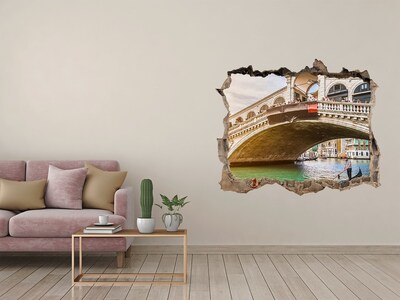 3d lyuk fal dekoráció Rialto híd Velencében