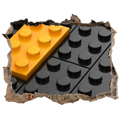 3d lyuk fal dekoráció Törött LEGO téglafal