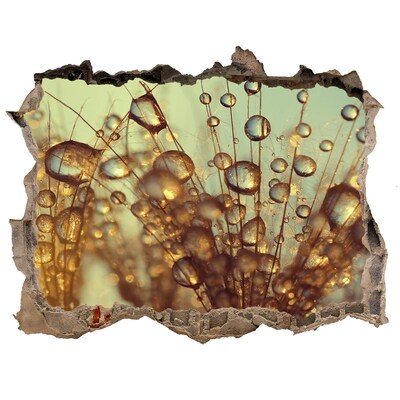 3d lyuk fal dekoráció Cseppek a finom szőrszálakra