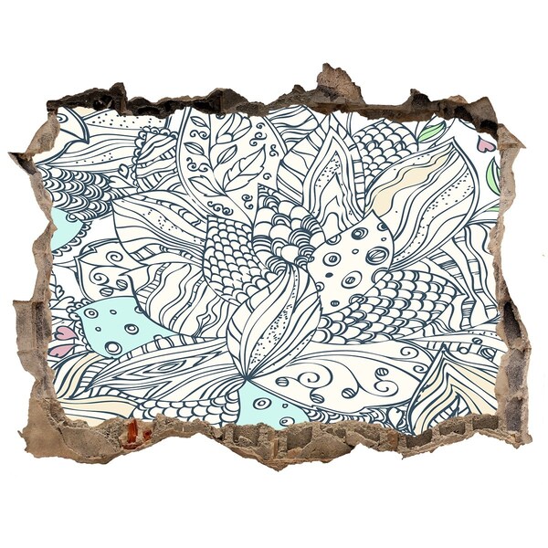 3d lyuk fal dekoráció A természet színes világa