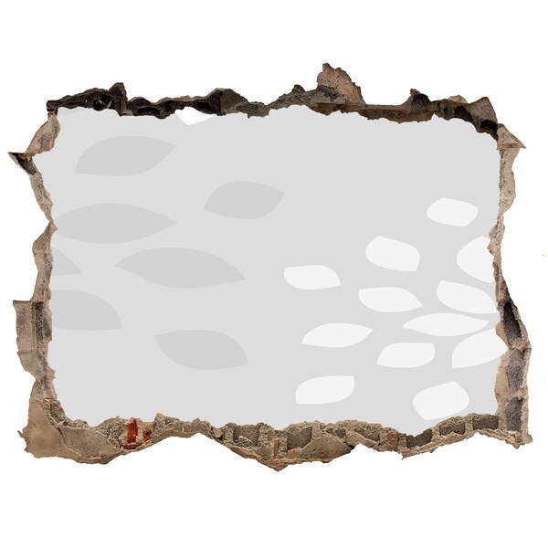 3d lyuk fal dekoráció Egy romos fal, amely a vízre néz