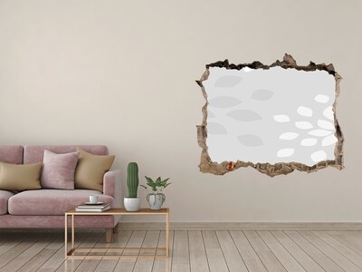 3d lyuk fal dekoráció Egy romos fal, amely a vízre néz