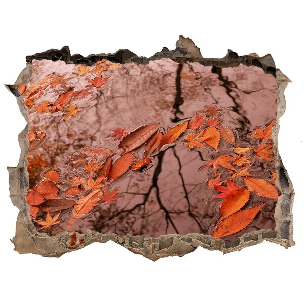 3d lyuk fal dekoráció Őszi vízfelület