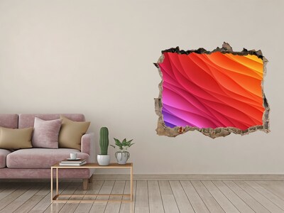 3d lyuk fal dekoráció Színhullám egy lyukban a falban