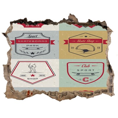 3d lyuk fal dekoráció Gördeszkapark a városban