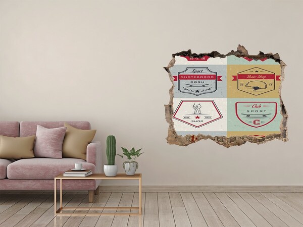 3d lyuk fal dekoráció Gördeszkapark a városban