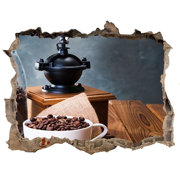 3d lyuk fal dekoráció Kávé egy otthoni kávézóban