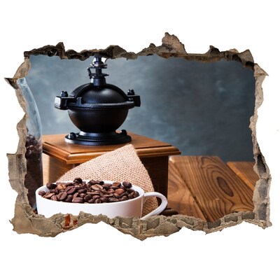 3d lyuk fal dekoráció Kávé egy otthoni kávézóban