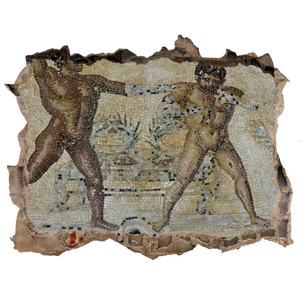 3d lyuk fal dekoráció Ősi gladiátorharc