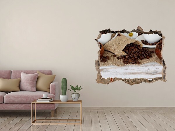 3d lyuk fal dekoráció Kávézás természetes környezetben