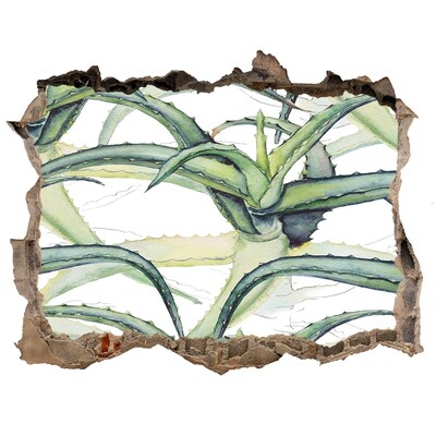 3d lyuk fal dekoráció Egy zöld oázis betonban