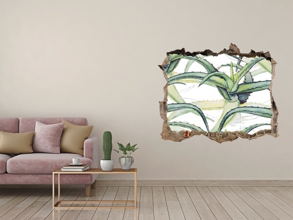 3d lyuk fal dekoráció Egy zöld oázis betonban