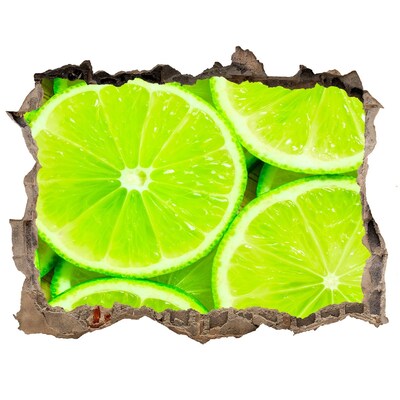 3d lyuk fal dekoráció Lédús lime-ok egy lyukban a falban