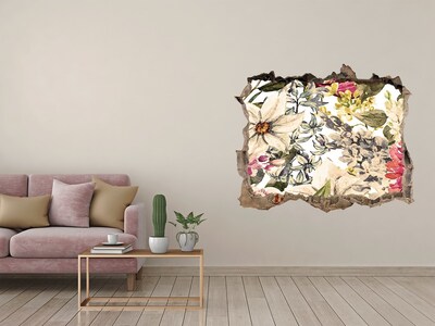 3d lyuk fal dekoráció Virágoskert a fal mögött