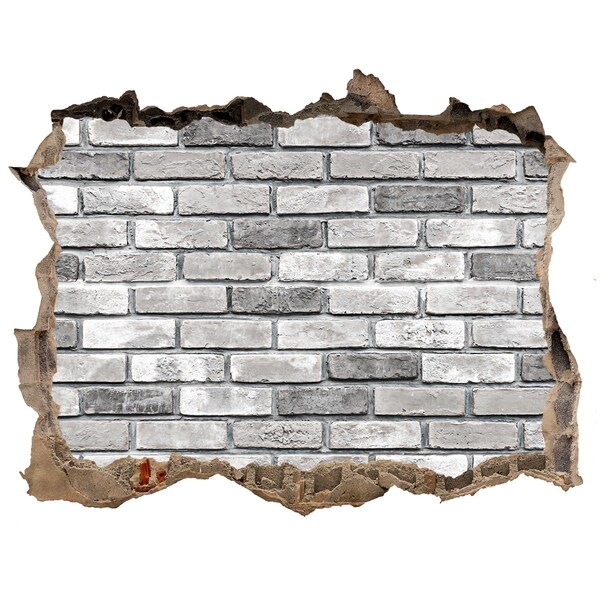 3d lyuk fal dekoráció Egy romos téglafal