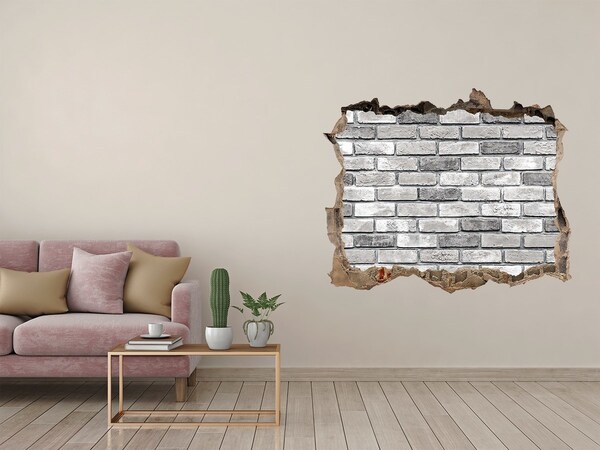 3d lyuk fal dekoráció Egy romos téglafal
