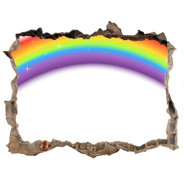 3d lyuk fal dekoráció Szivárványfény szivárgás