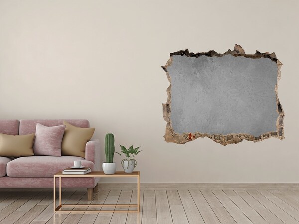 3d lyuk fal dekoráció Repedt fal, kilátással a betonra