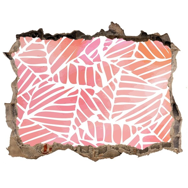 3d lyuk fal dekoráció Trópusi levélminta