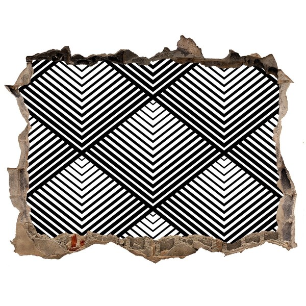 3d lyuk fal dekoráció Geometria a hulladékban