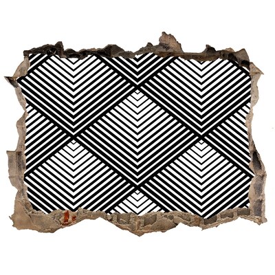 3d lyuk fal dekoráció Geometria a hulladékban