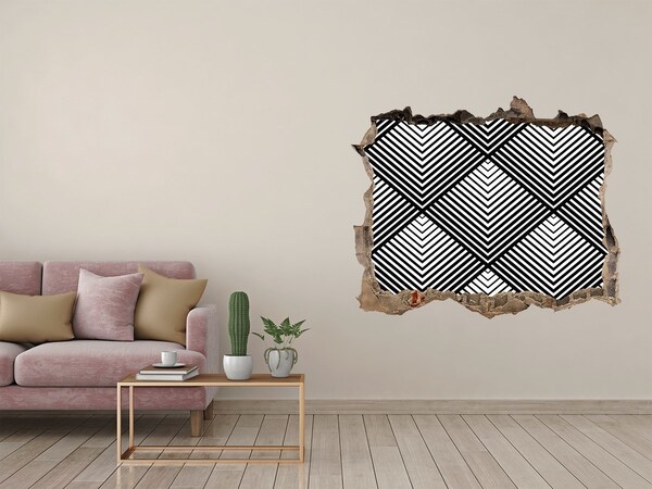 3d lyuk fal dekoráció Geometria a hulladékban