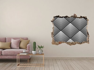 3d lyuk fal dekoráció Geometria a hulladékban