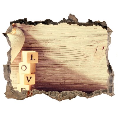 3d lyuk fal dekoráció Szerelem egy romos falban