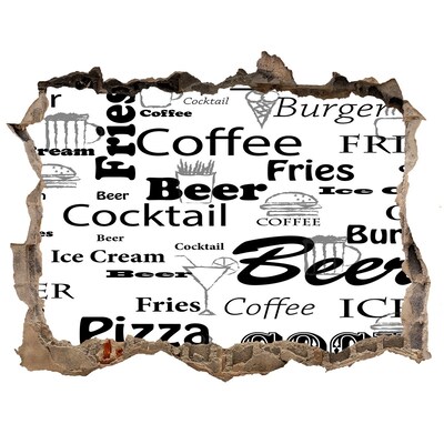 3d lyuk fal dekoráció Kulináris káosz