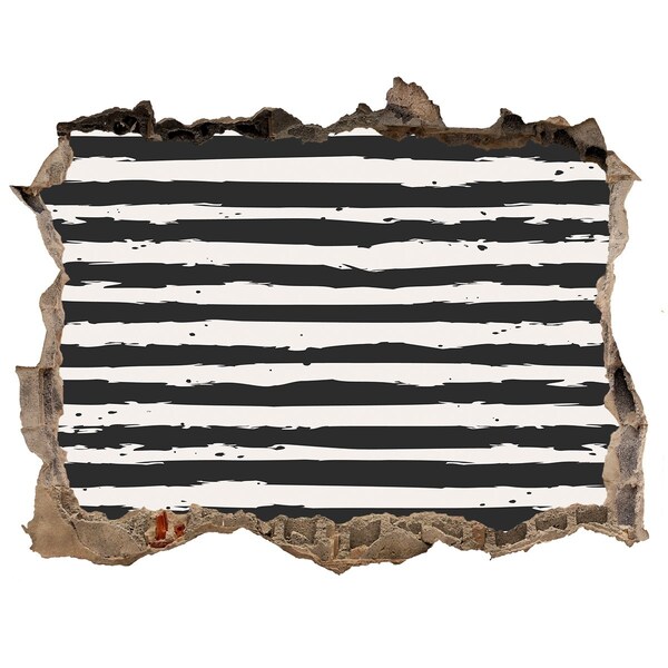 3d lyuk fal dekoráció Romos fal csíkokkal