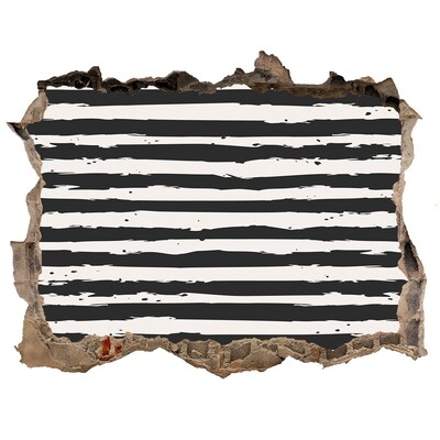 3d lyuk fal dekoráció Romos fal csíkokkal