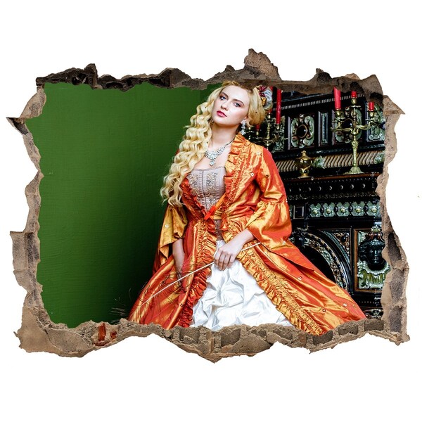 3d lyuk fal dekoráció Királyi bál történelmi belső térben