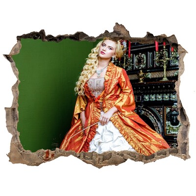 3d lyuk fal dekoráció Királyi bál történelmi belső térben